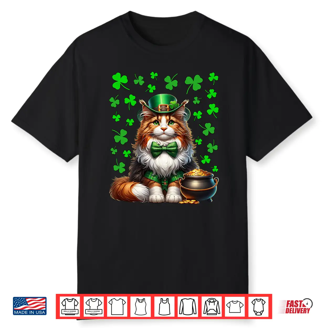 Maine Coon Saint Patricks Day Costume Maine Coon Cat Shirt