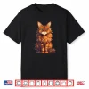 Orange Tabby Cat Maine Coon Cat Lover Graphic Shirt