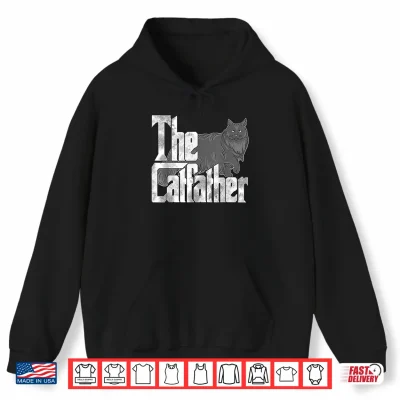 Hoodie Cat Dad The Catfather Maine Coon Cat Father Kitty Daddy Shirt for Men Women