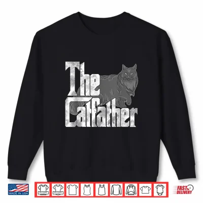 Sweatshirt Cat Dad The Catfather Maine Coon Cat Father Kitty Daddy Shirt for Men Women