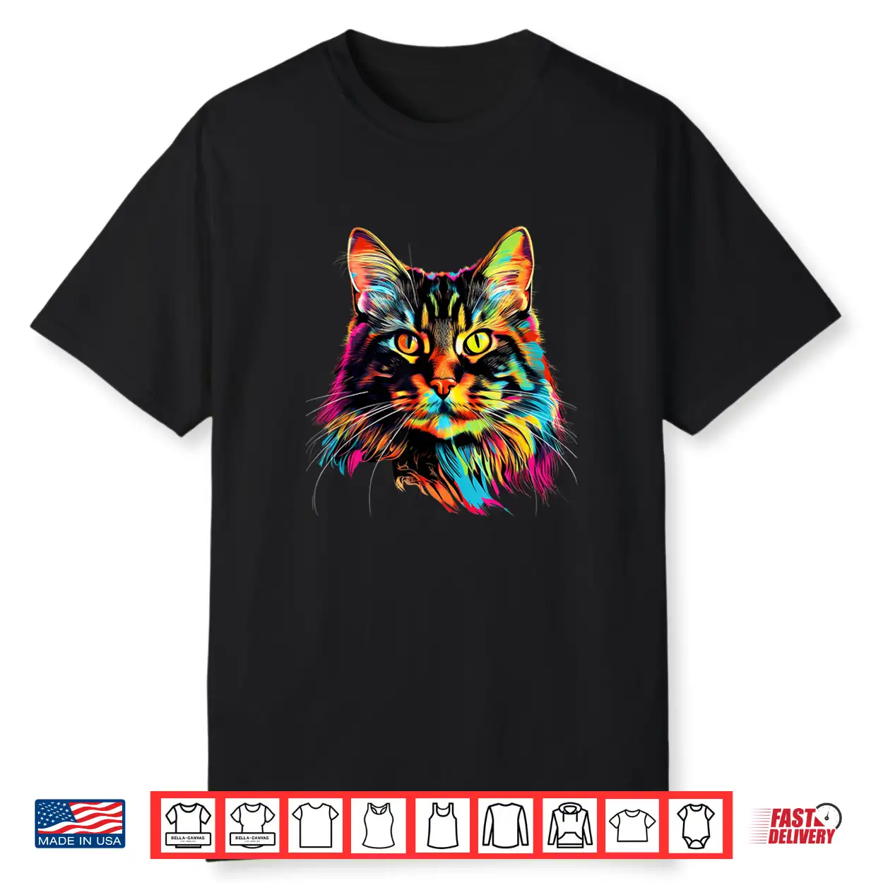Maine Coon Cat Pop Art Design Maine Coon Lovers Shirt