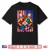 Maine Coon Wearing Usa Flag Cat Lover Patriotic 4Th Of July Shirt