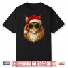 Meowy Catmas Santa Hat Maine Coon Cat Christmas Pajamas Shirt