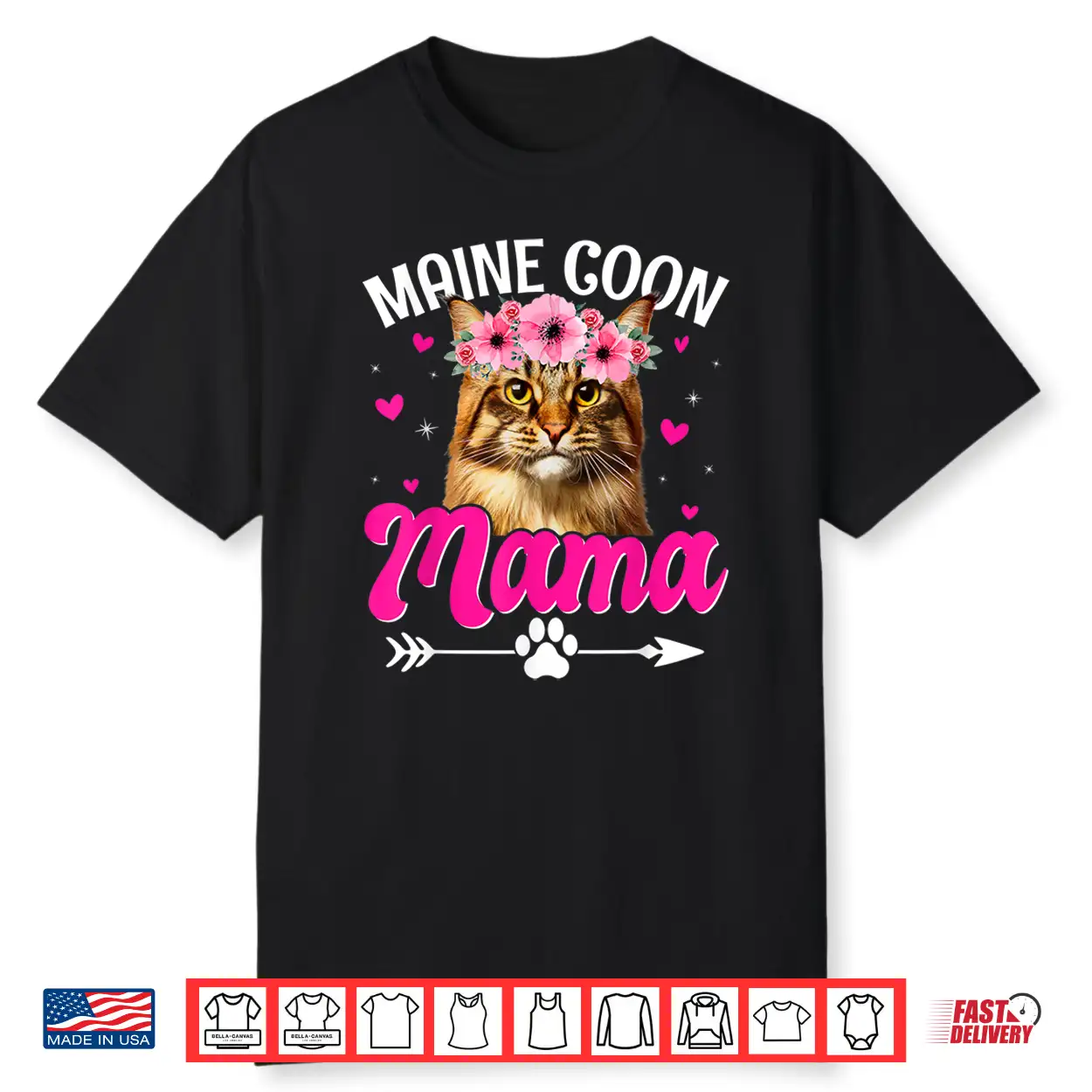 Cute Maine Coon Mama Cat Mom Mommy Mother’S Day Shirt
