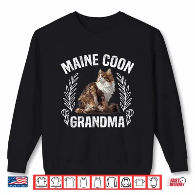 Sweatshirt Cat Granny PROUD MAINE COON GRANDMA Maine Coon Grandmother Shirt