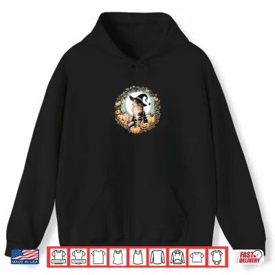 Hoodie Halloween Dilute Calico Maine Coon Cat Illustration Shirt