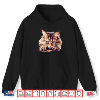 Hoodie Maine Coon Cats Kitten Maine Coon Cat Shirt