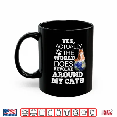 Mug Orange Maine Coon Cat The World Does Revolve Around My Cats Shirt