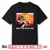 Vintage Best Cat Dad Ever Maine Coon Cat Lover Fathers Day Shirt