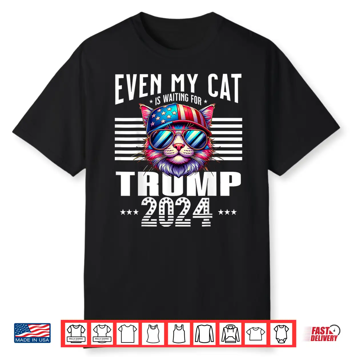Even My Cat Is Waiting For Trump 2024 Maine Coon Supporters Shirt