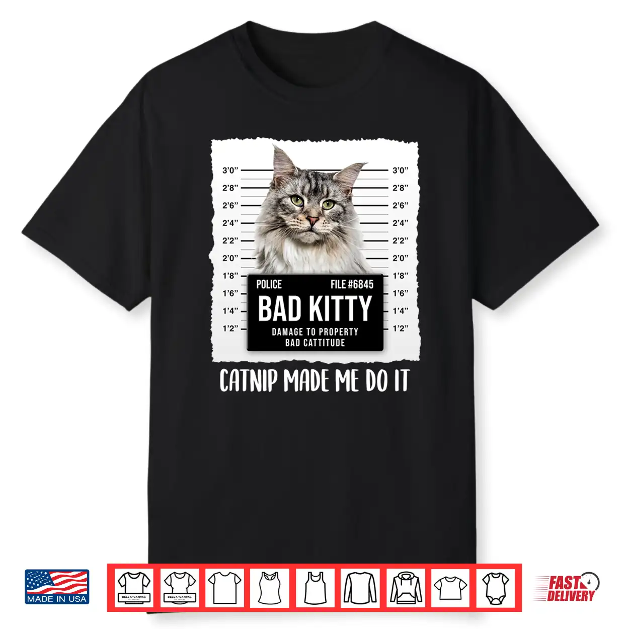 Funny Maine Coon Cat Lover Gift For Women Catnip Made Me Do Shirt