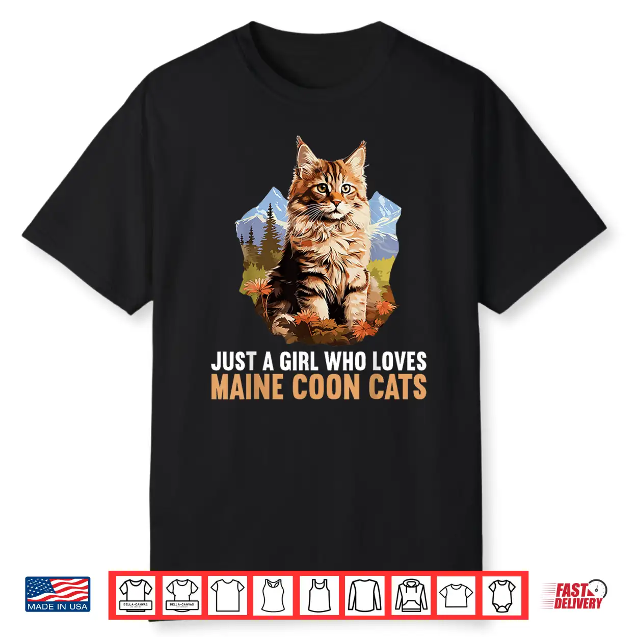 Just A Girl Who Loves Maine Coon Cats Shirt