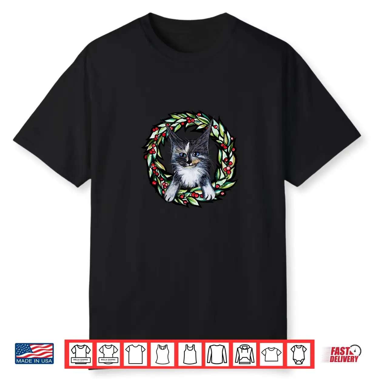 Maine Coon Dilute Calico Cat Christmas Shirt