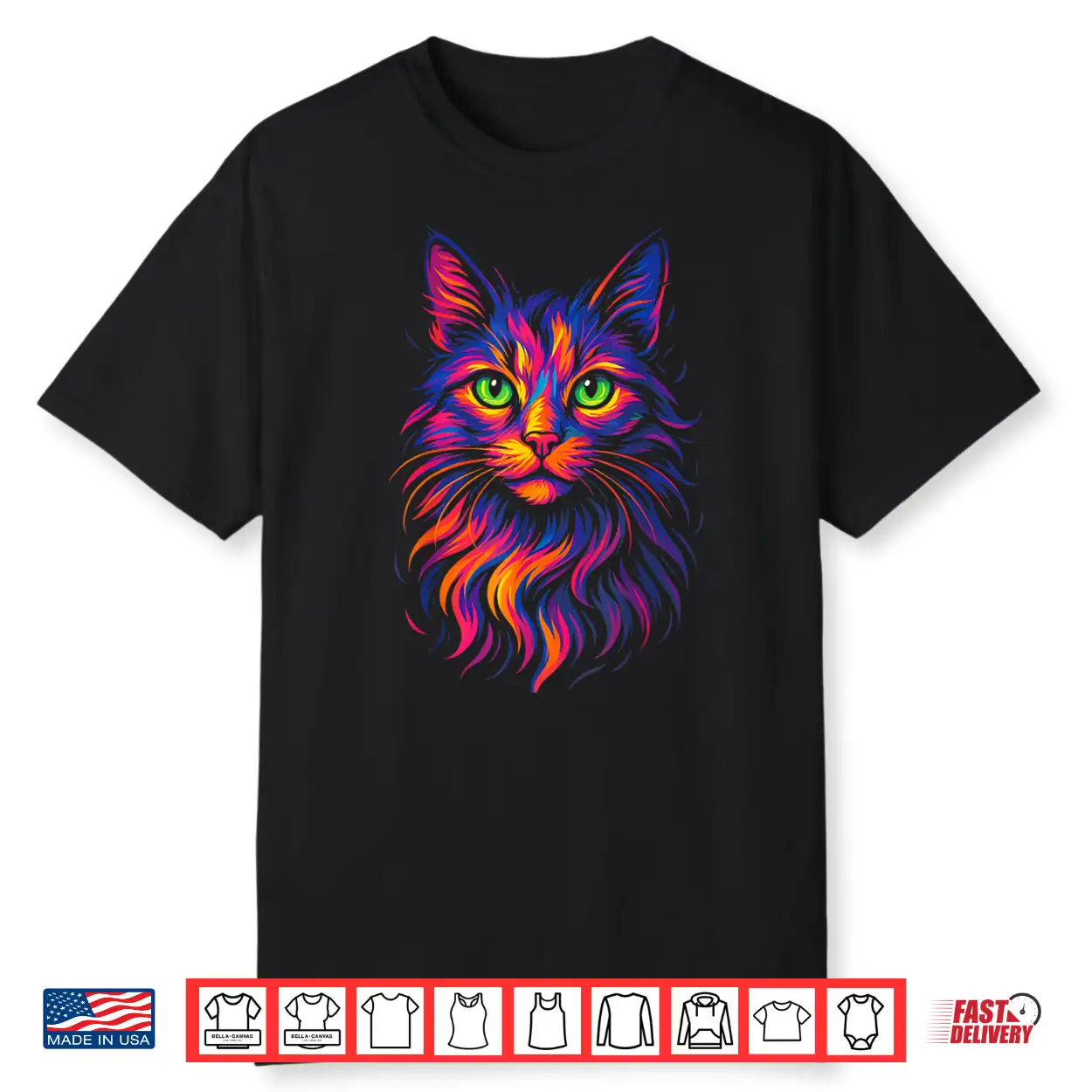 Maine Coon Pop Art Cat Lovers Abstract Animal Shirt