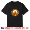 Orange Maine Coon Cat Art And Sunflowers Shirt