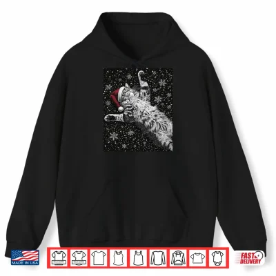 Hoodie Vintage Christmas Maine Coon Cat Shirt
