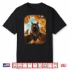 Cute Maine Coon Cat Selfie Fall Leaves Forest Autumn Animal Shirt