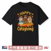 Happy Catsgiving Maine Coon Cats Autumn Vibes Thanksgiving Shirt