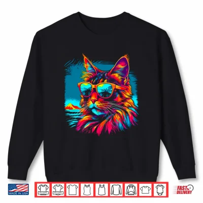 Sweatshirt Maine Coon Cat Beach Shirt