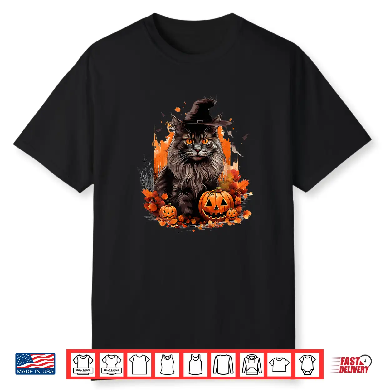 Maine Coon Cat Halloween Cute Shirt