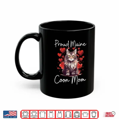 Mug Maine Coon Cat Breed Pet Proud Maine Coon Mom Shirt