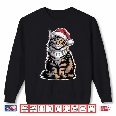 Sweatshirt Maine Coon Cat Christmas Xmas Kitten Kitty Lover Men Women Shirt