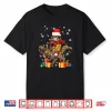 Maine Coon Cat Riding T Rex Funny Christmas Dino Cat Lovers Shirt