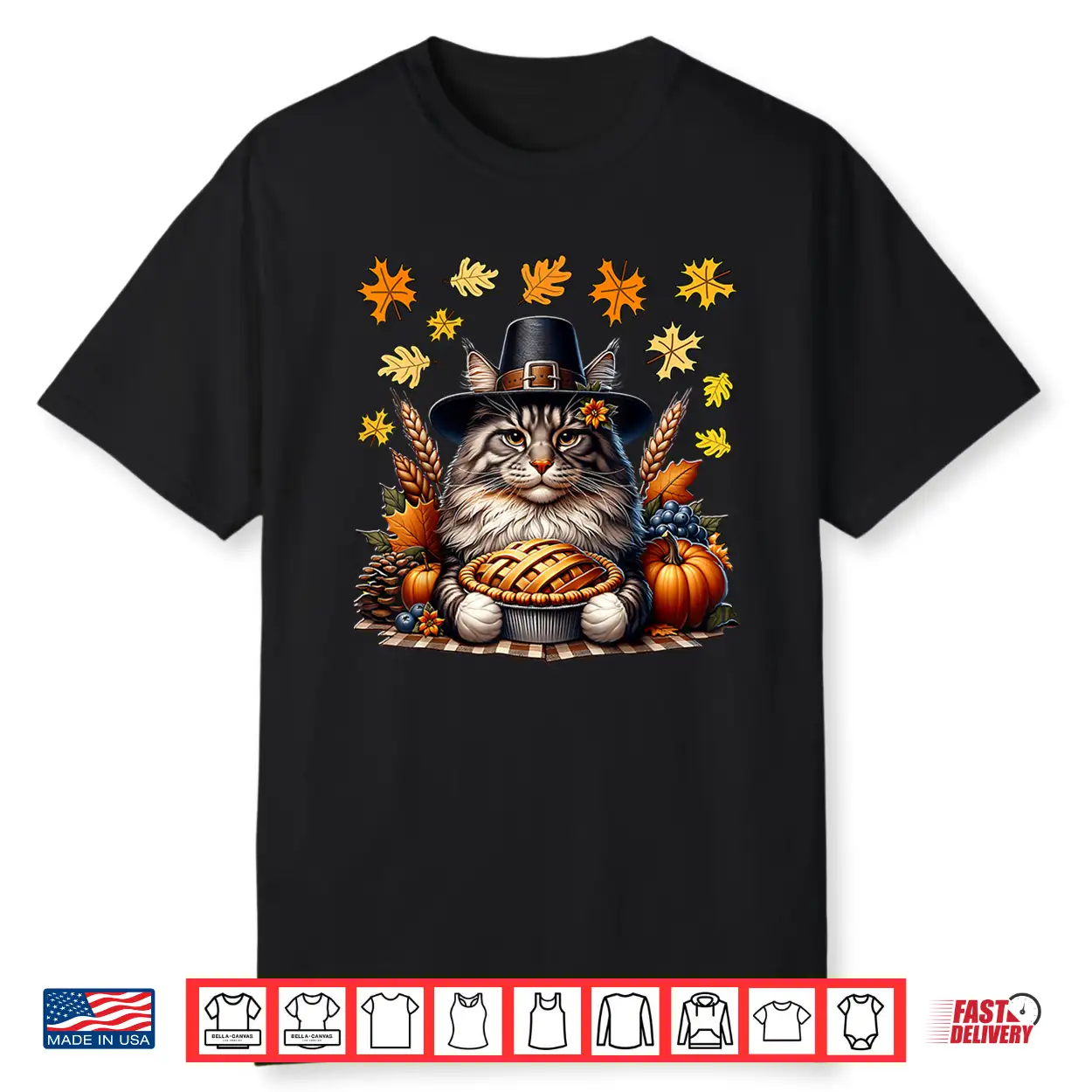 Maine Coon Thanksgiving Maine Coon Cat Thanksgiving Shirt