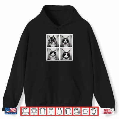 Hoodie Maine Coon With Sunglasses Funny Cat Classic Photobooth Shirt