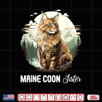 Design Maine Coon Cats Cat Kitten Maine Coon Sister Shirt