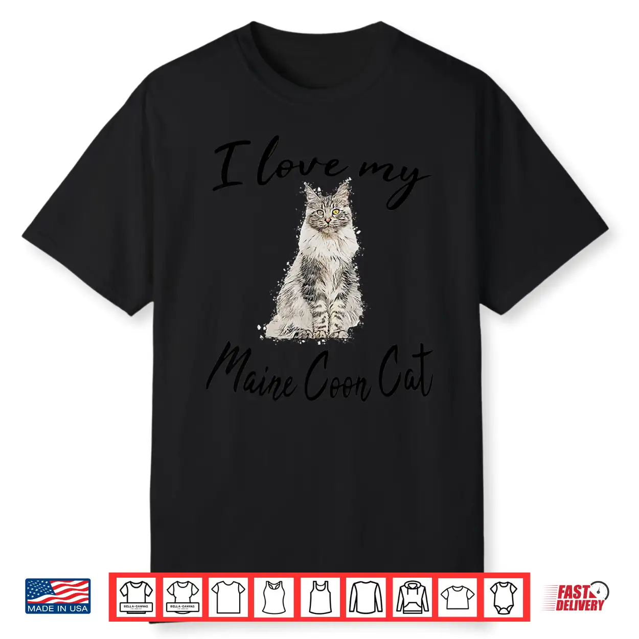 Mainecoon Cat Motif Cat Maine Coon Cat Cats Kitten Shirt