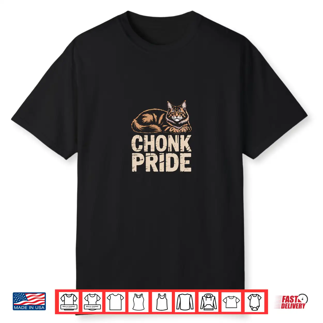 Proud Maine Coon Cat Chonky Feline Lover Shirt