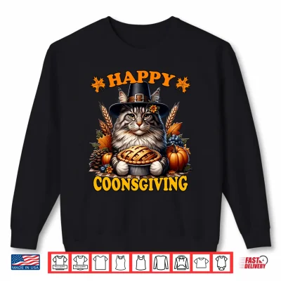 Sweatshirt Thanksgiving Maine Coon Cat Shirt