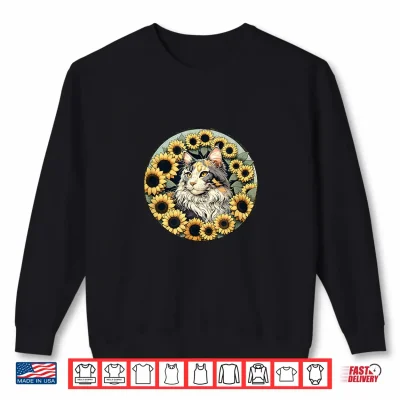 Sweatshirt Dilute Calico Maine Coon cat Shirt