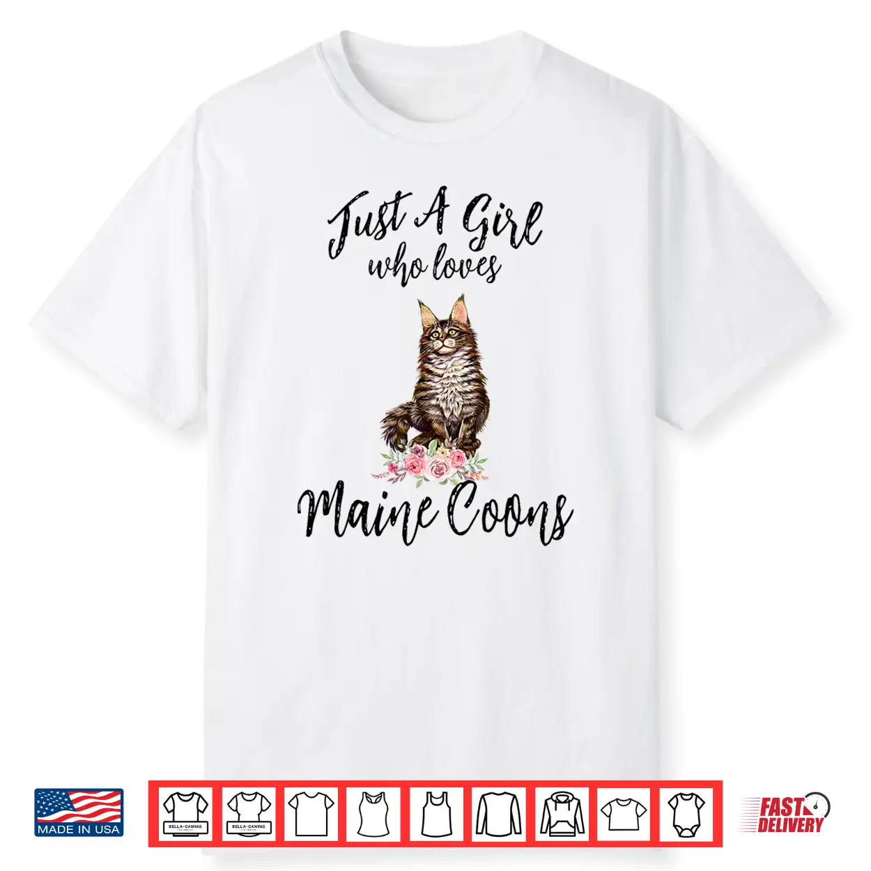 Just A Girl Who Loves Maine Coons Maine Coon Cat Lover Shirt