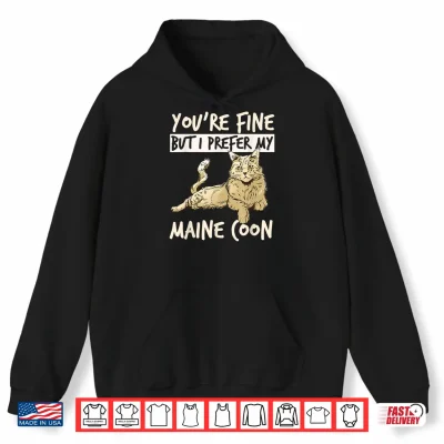Hoodie Funny Women Men Cat Maine Coon Lover Coonie Shirt