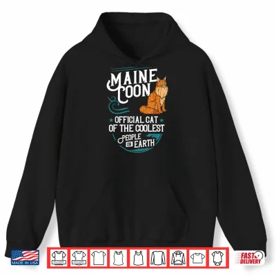 Hoodie Maine Coon Cat Gift Kitten Owner Lover Shirt