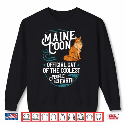 Sweatshirt Maine Coon Cat Gift Kitten Owner Lover Shirt