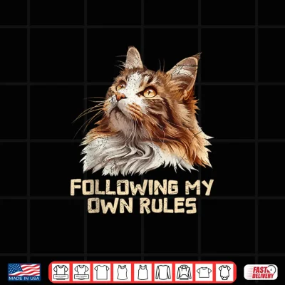 Design Maine Coon FOLLOWING MY OWN RULES Funny Main Coon Shirt