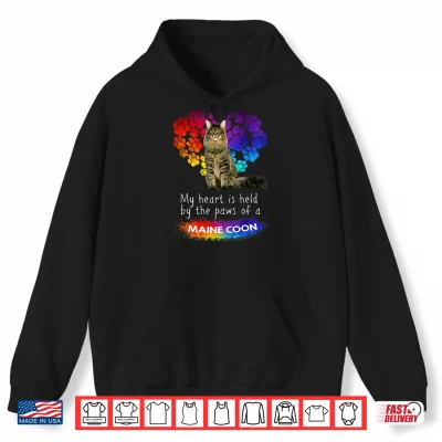 My Heart Is Held By The Paws Of A Maine Coon Cat Shirt 1 Hoodie My Heart Is Held By The Paws Of A Maine Coon Cat Shirt