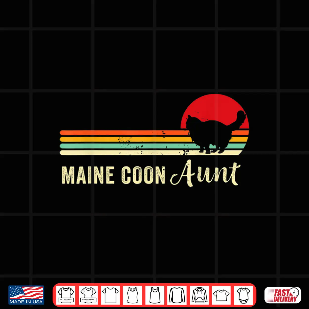 Retro Maine Coon Aunt Proud Cat Pet Owner Maine Coon Mom Shirt Retro Maine Coon Aunt Proud Cat Pet Owner Maine Coon Mom Shirt