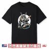 Rock Cat Playing E Guitar Funny Guitar Maine Coon Cat Shirt
