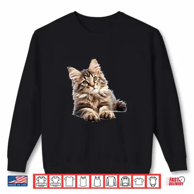Sweatshirt Womens Maine Coon Cats Kitten Maine Coon Cat Shirt