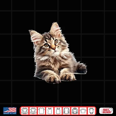 Design Womens Maine Coon Cats Kitten Maine Coon Cat Shirt