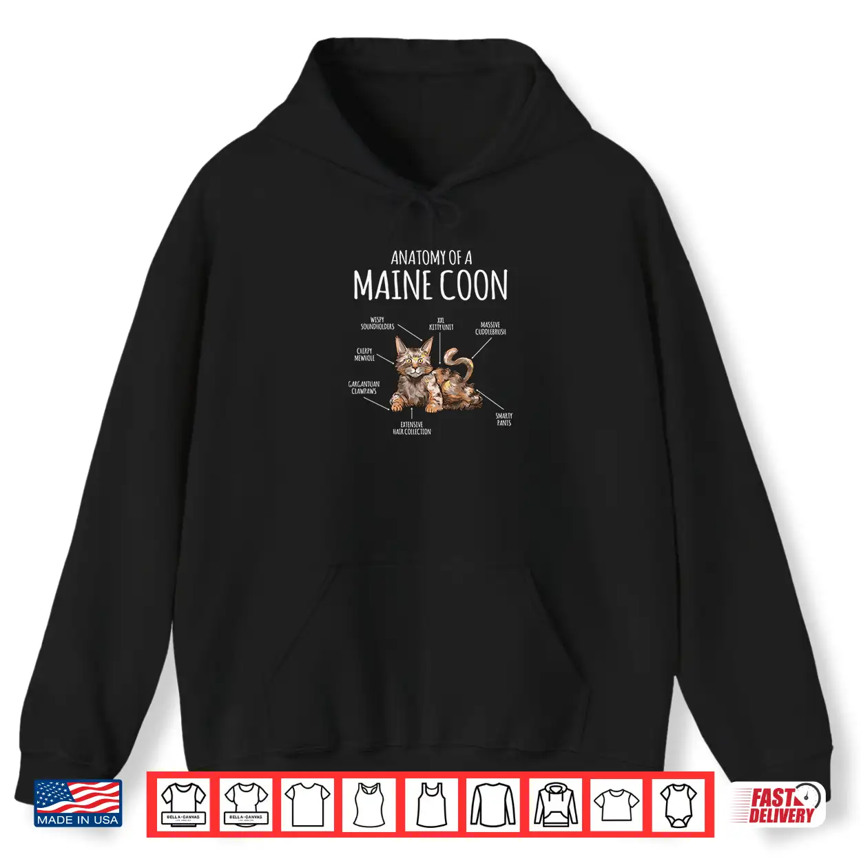 Anatomy Of A Maine Coon Cat Professional Minimalist Modern Graphic Shirt Anatomy Of A Maine Coon Cat Professional Minimalist Modern Graphic Shirt