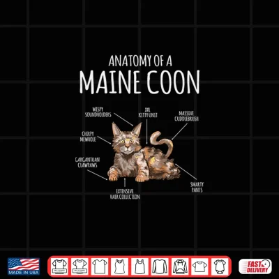 Anatomy Of A Maine Coon Cat Professional Minimalist Modern Graphic Shirt 4 Design Anatomy Of A Maine Coon Cat Professional Minimalist Modern Graphic Shirt