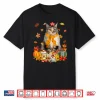 Cup Of Coffe Maine Coon Cat Pumpkins Fall Vibes Thanksgiving Shirt