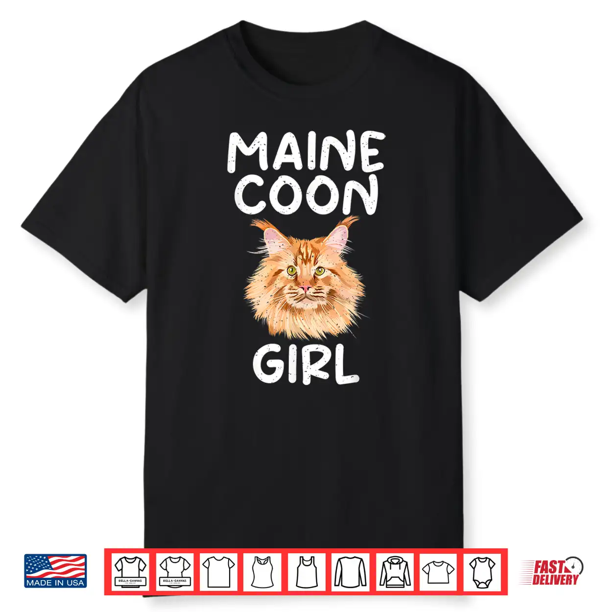 Maine Coon Girl Professional Minimalist Modern Graphic Shirt