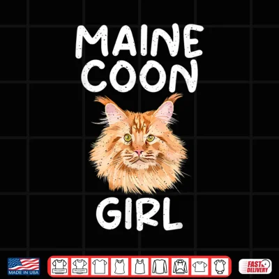Design Maine Coon Girl Professional Minimalist Modern Graphic Shirt
