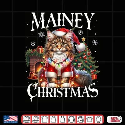 Design Maine Coon Xmas Cat Mainey Christmas Maine Coon Shirt